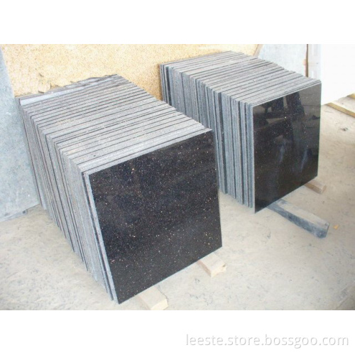 Granite tiles (Black Galaxy)